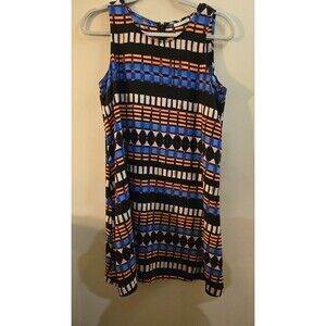 Halogen Women’s Slip Dress XS Satin Feel Sleeveless Purple Blue Orange